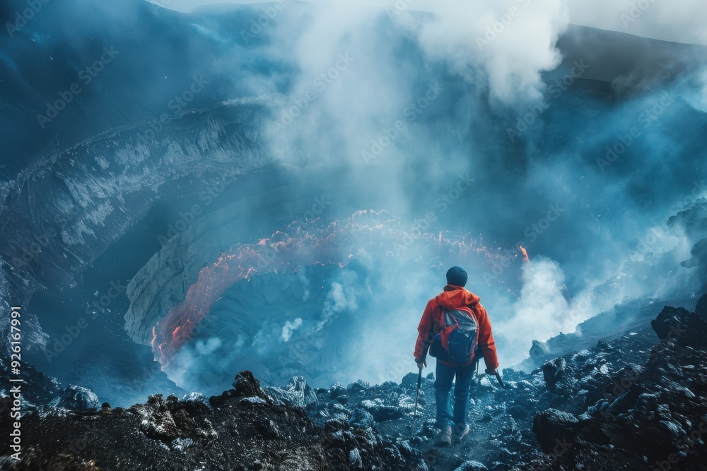 Obraz premium Volcano Hiking.