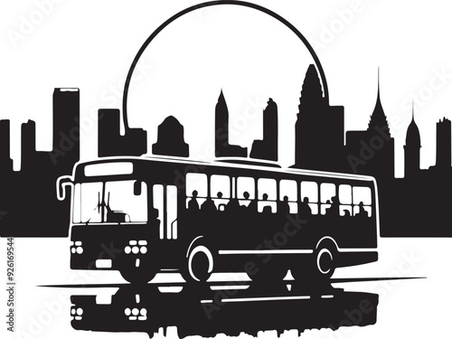 Bus silhouette vector eps