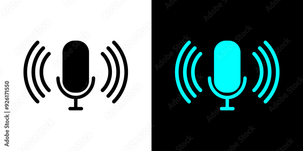 Podcast microphone sound wave. Podcast player. Podcast microphone sound wave. Podcast player.