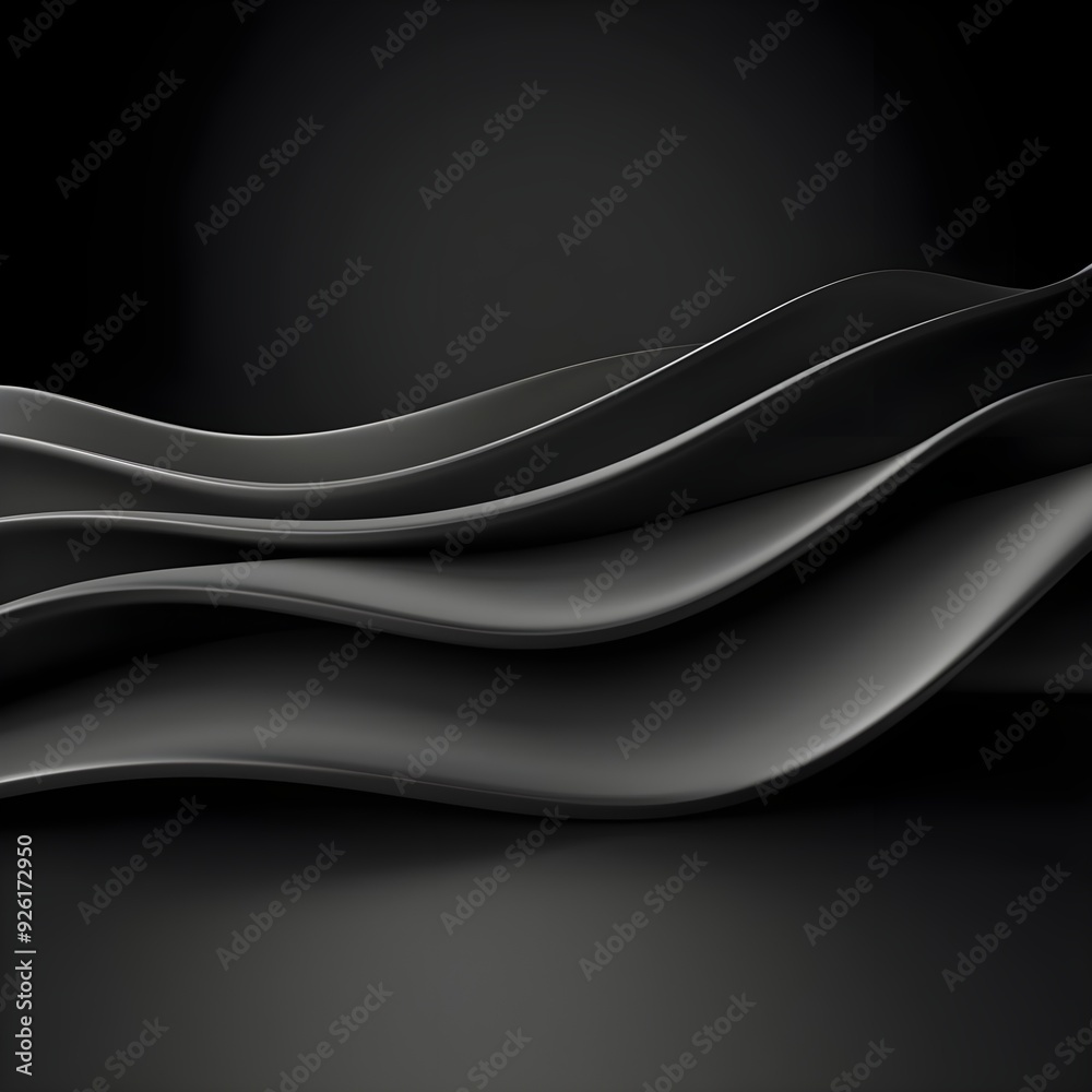 Obraz premium 3D horizontal line, creatively waved --v 6.0 --s 750.