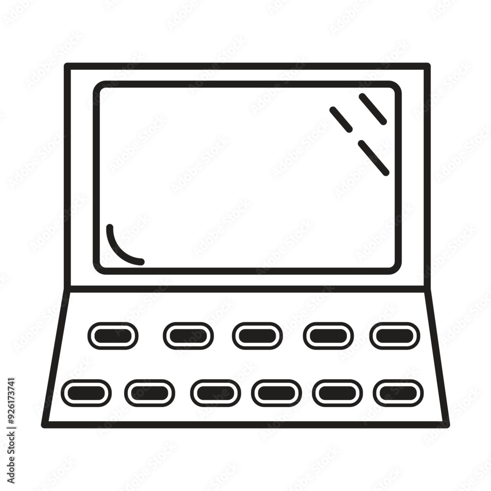 portable computer icon vector on white background portable computer icon vector on white background