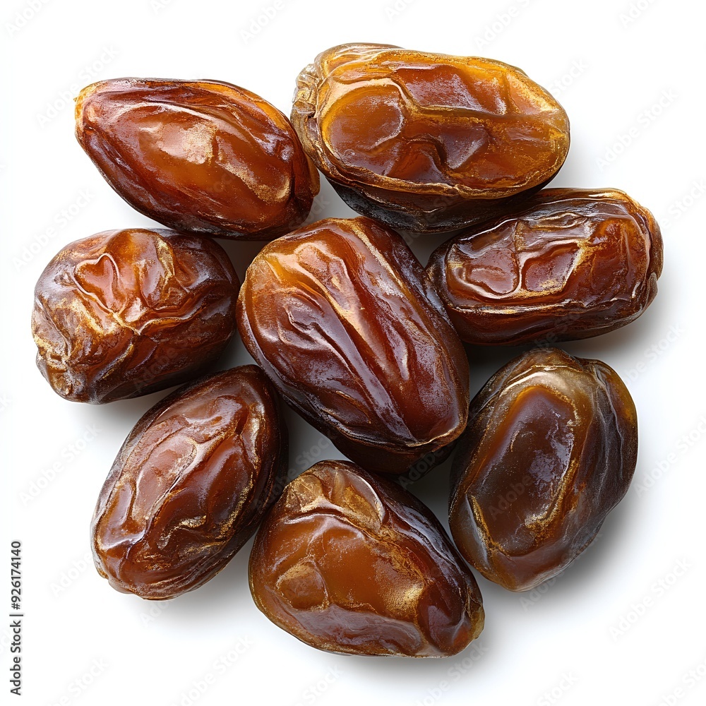 dates isolated on white background with shadow. date top view dates isolated on white background with shadow. date top view