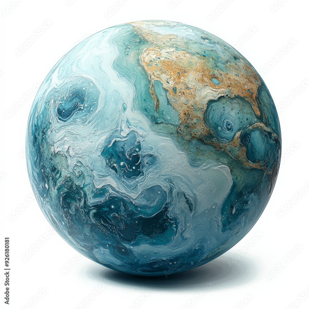 A single globe clipart, earth element, modern design, light blue and green, isolated on white background A single globe clipart, earth element, modern design, light blue and green, isolated on white background