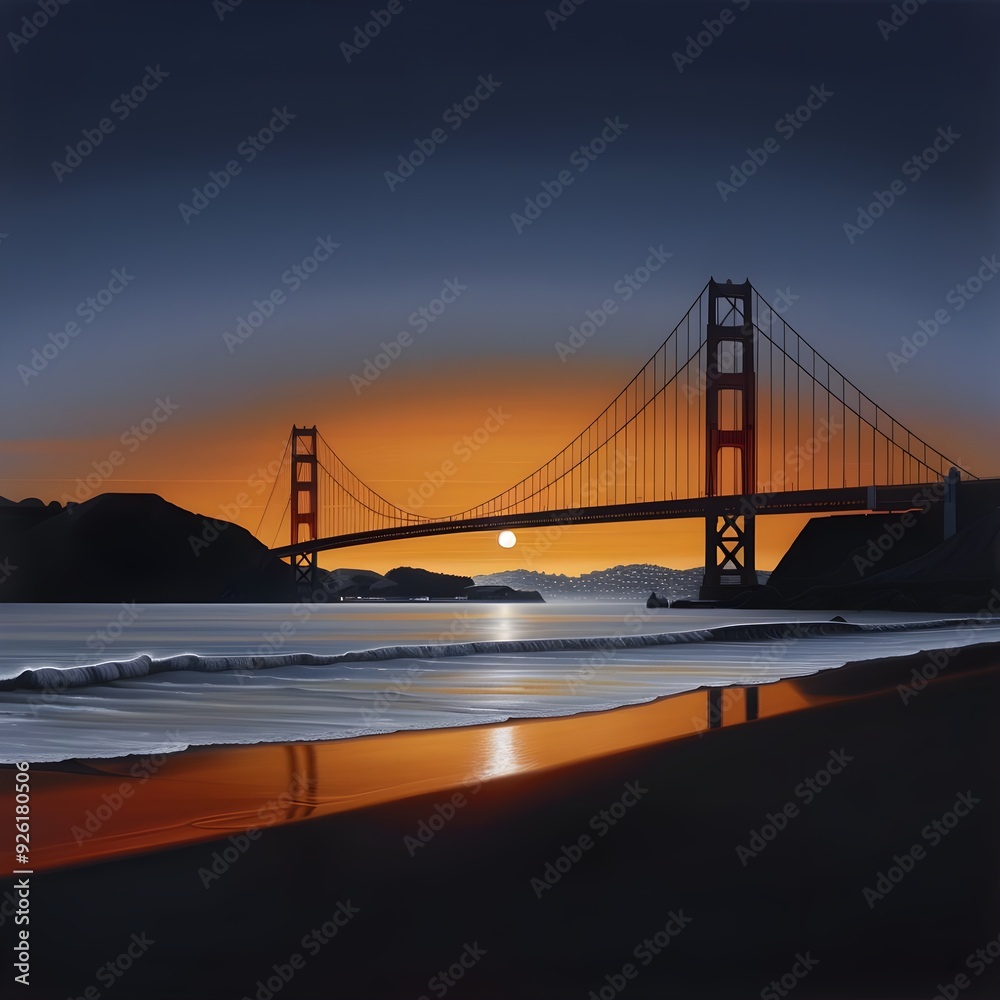 Obraz premium Ultra-realistic photo of the Golden Gate Bridge --v 6.0 --s 750.