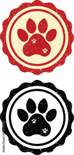 paw prints vector, paw prints logo design, pet logo