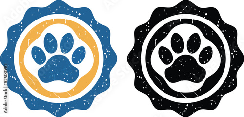 paw prints vector, paw prints logo design, pet logo