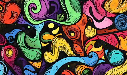 abstract doodle hand drawn design background