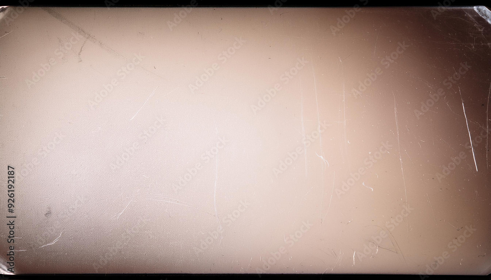Fototapeta premium Vintage 35mm Film Strip with Light Scratches and Sepia Tones, Capturing the Nostalgic Essence of Analog Photography with Faded Edges and Subtle Grain Texture