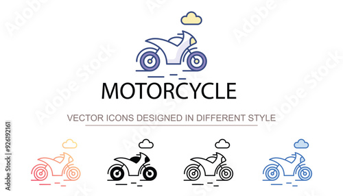 Motorcycle icon design with white background stock illustration