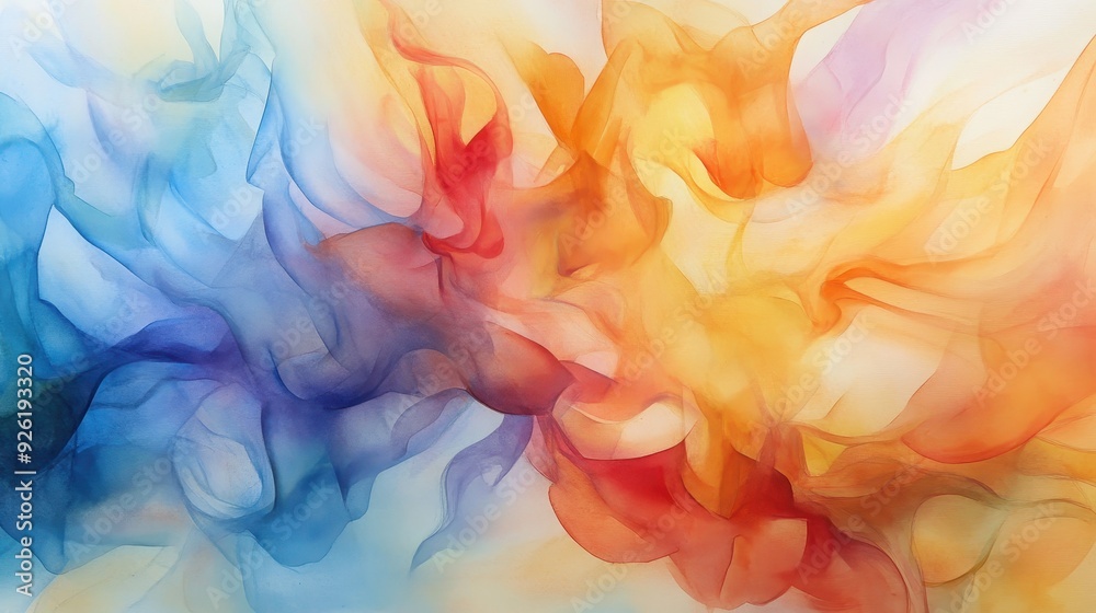 Abstract Chaos Unleashed - Dynamic Watercolor Art with Sharp Contrasts and Overlapping Shapes Abstract Chaos Unleashed - Dynamic Watercolor Art with Sharp Contrasts and Overlapping Shapes