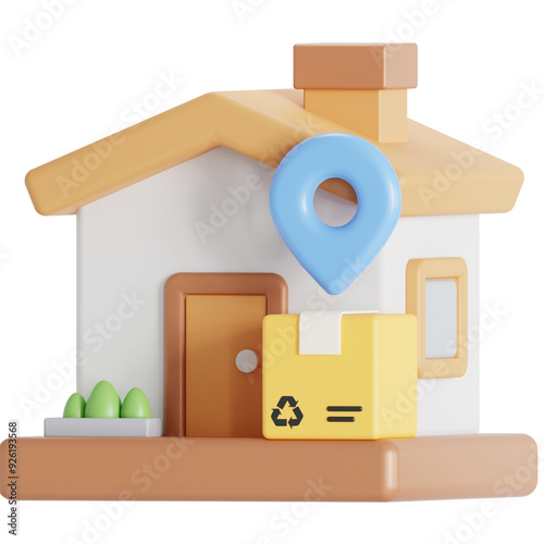 Package arrival 3D icon