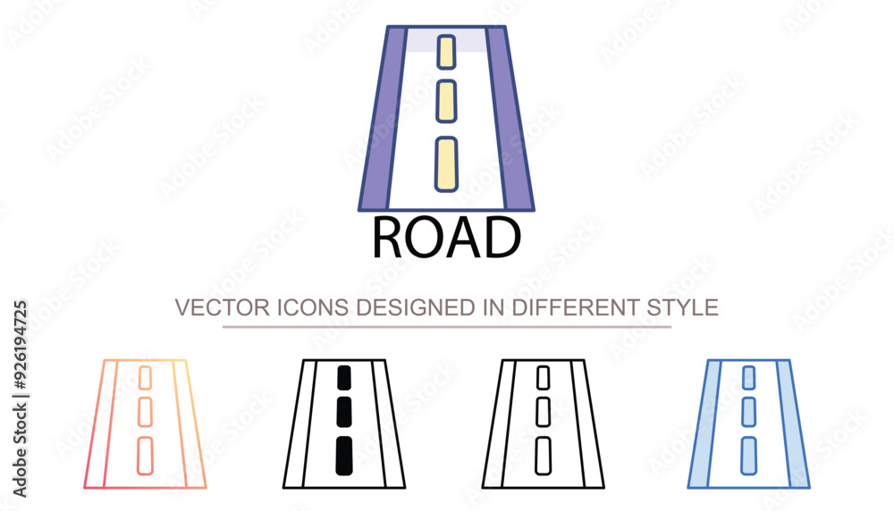 Road icon design with white background stock illustration Road icon design with white background stock illustration