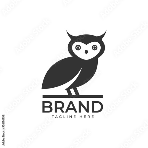 simple and modern owl logo illustration for company, business, community, team, etc, eps10