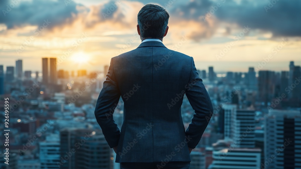 Visionary Leader Gazing into the Future: Symbolizing Strategic Planning and Innovative Growth for Business Development Visionary Leader Gazing into the Future: Symbolizing Strategic Planning and Innovative Growth for Business Development
