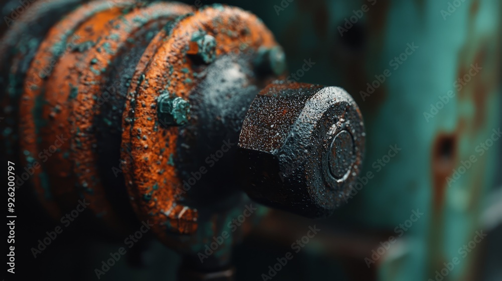 A tight shot of a rusted fire hydrant, adorned with water droplets at its peak A tight shot of a rusted fire hydrant, adorned with water droplets at its peak