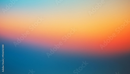 Soft Gradient Horizon. Serene Blend of Warm Sunset Hues Transitioning into Deep Twilight Blues, Capturing the Gentle Fade of Daylight into Night in a Minimalistic Abstract Style. Banner Poster 