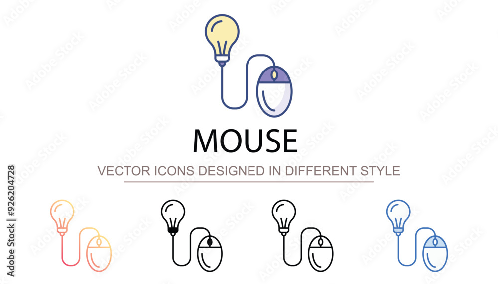 Obraz premium Mouse icon design with white background stock illustration