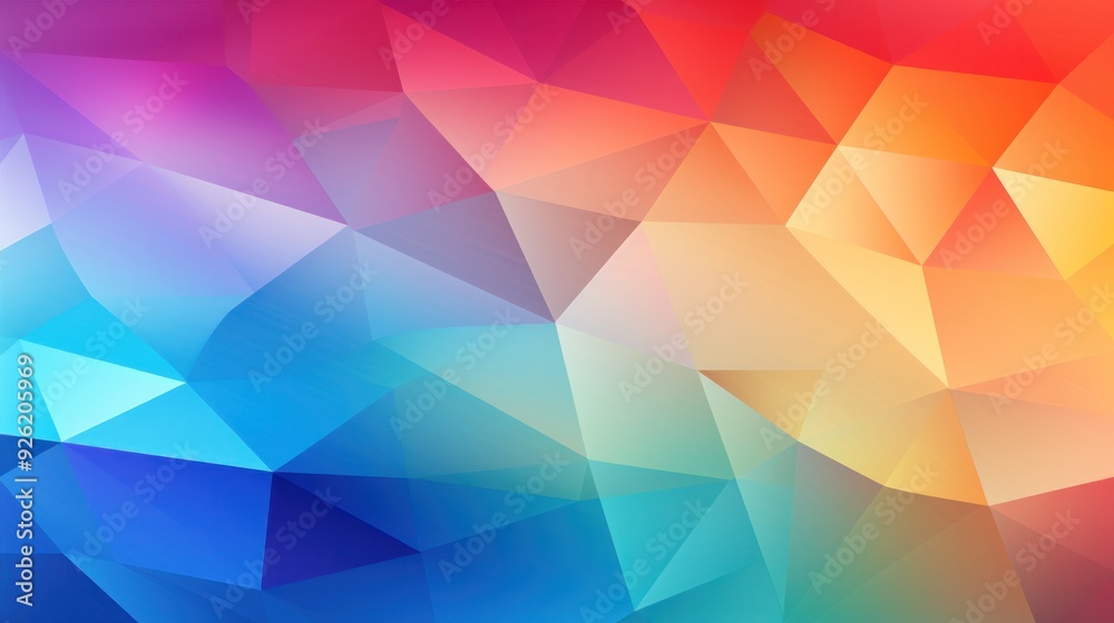 An abstract design showcasing a bright diagonal gradient of rainbow colors arranged in geometric shapes An abstract design showcasing a bright diagonal gradient of rainbow colors arranged in geometric shapes