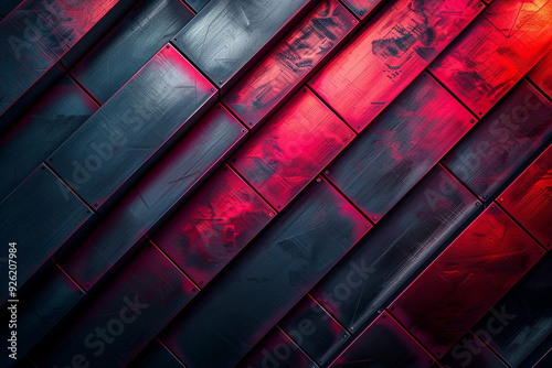 abstract red and black light pattern with a gradient creates a sleek and modern diagonal background, resembling a soft tech floor or wall texture, with a clean and dark metal finish, making it a capt photo