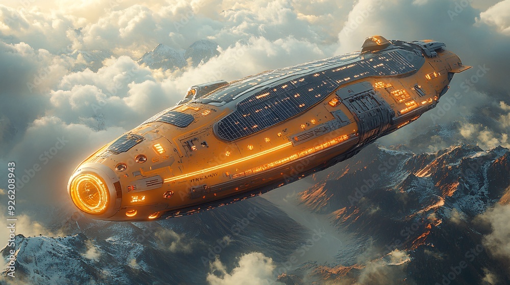 Solar Cell Spaceship with Rotating Solar Panels: A spaceship featuring solar panels that rotate to maximize exposure to sunlight.