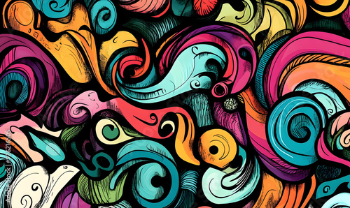 abstract doodle hand drawn design background