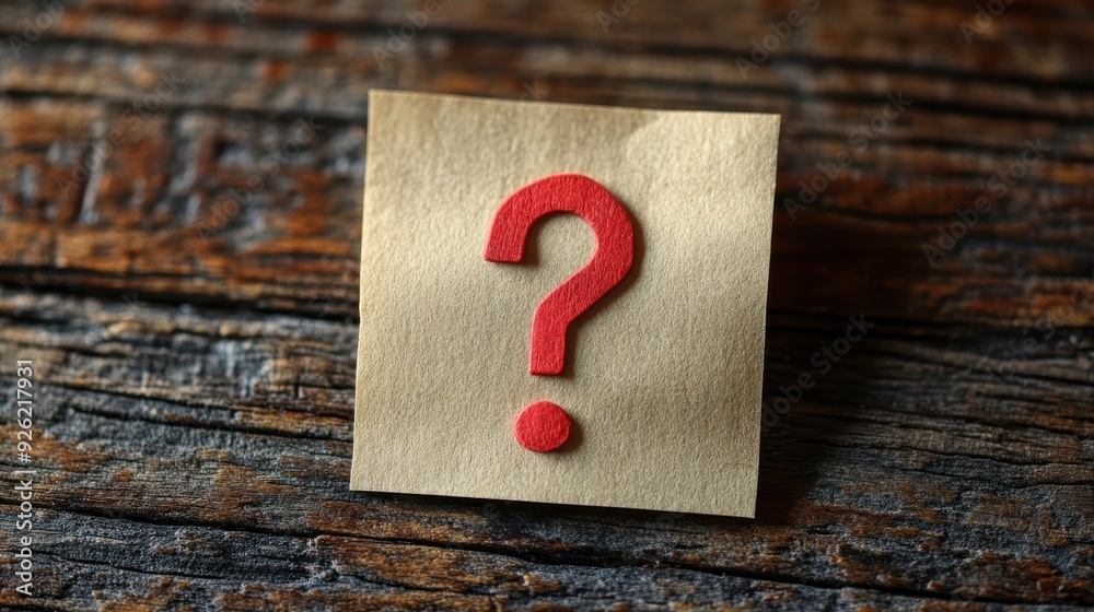 Text question mark why on the paper note on a wooden table, concept of confusion, decision-making, uncertainty, problem-solving. Text question mark why on the paper note on a wooden table, concept of confusion, decision-making, uncertainty, problem-solving.