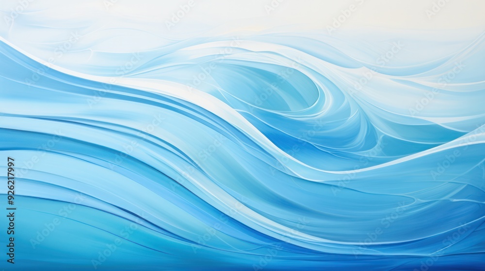 Fototapeta premium Abstract view of faint blue water waves forming a rhythmic pattern evoking a sense of peaceful