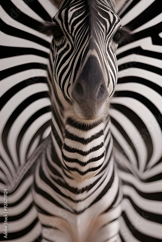 creative image of a zebra with black and white textures