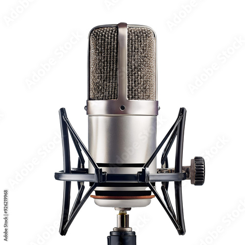retro microphone with isolated white background