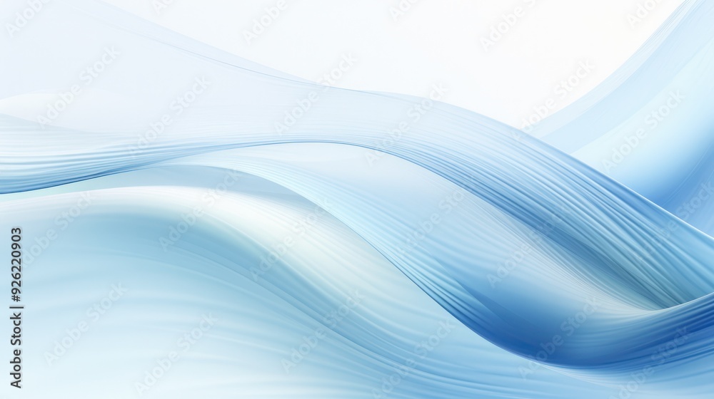 Faint blue waves creating a smooth continuous flow in an abstract design with a soft focus Faint blue waves creating a smooth continuous flow in an abstract design with a soft focus