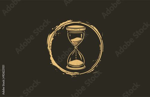 Hourglass logo vector icon illustration