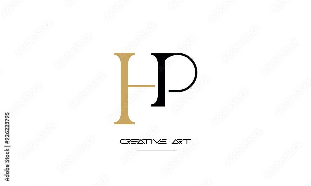 HP, PH, H, P abstract letters logo monogram HP, PH, H, P abstract letters logo monogram