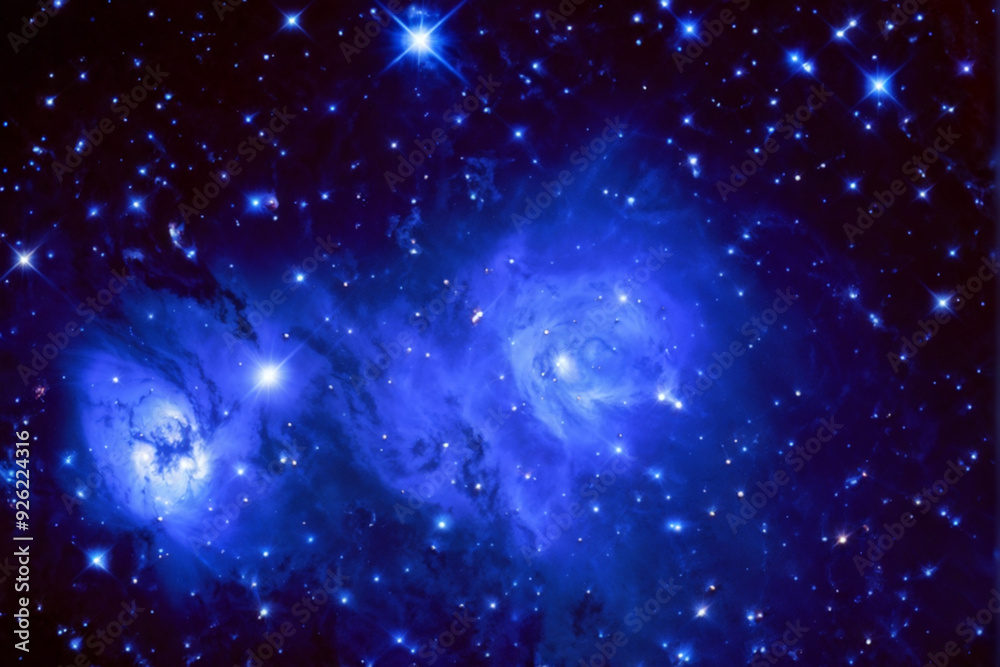 Celestial Nebula and Starry Galaxy Background