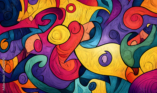 abstract doodle hand drawn design background