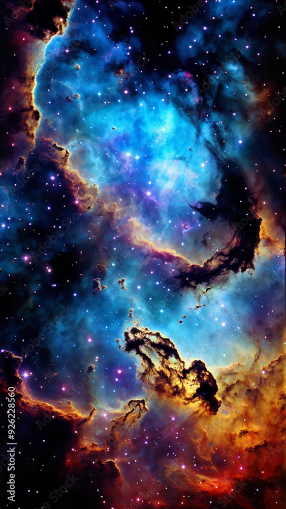 Fototapeta premium Starry Galaxy and Nebula Fantasy Background
