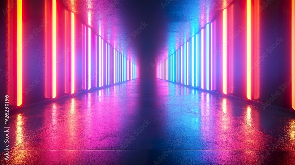 Conceptual neon lighting backdrop with vivid colors Conceptual neon lighting backdrop with vivid colors