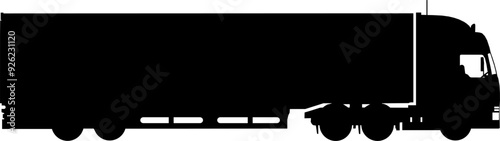 Vektor Silhouette LKW - Transport und Logistik - Verkehr - Lieferung von Waren - Lastwagen