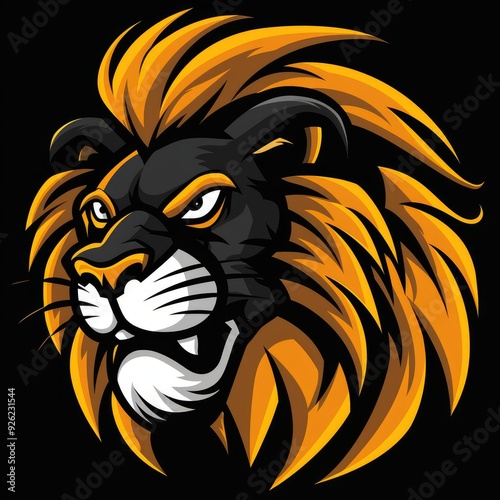 Wallpaper Mural Illustration of a stylish lion mascot Torontodigital.ca