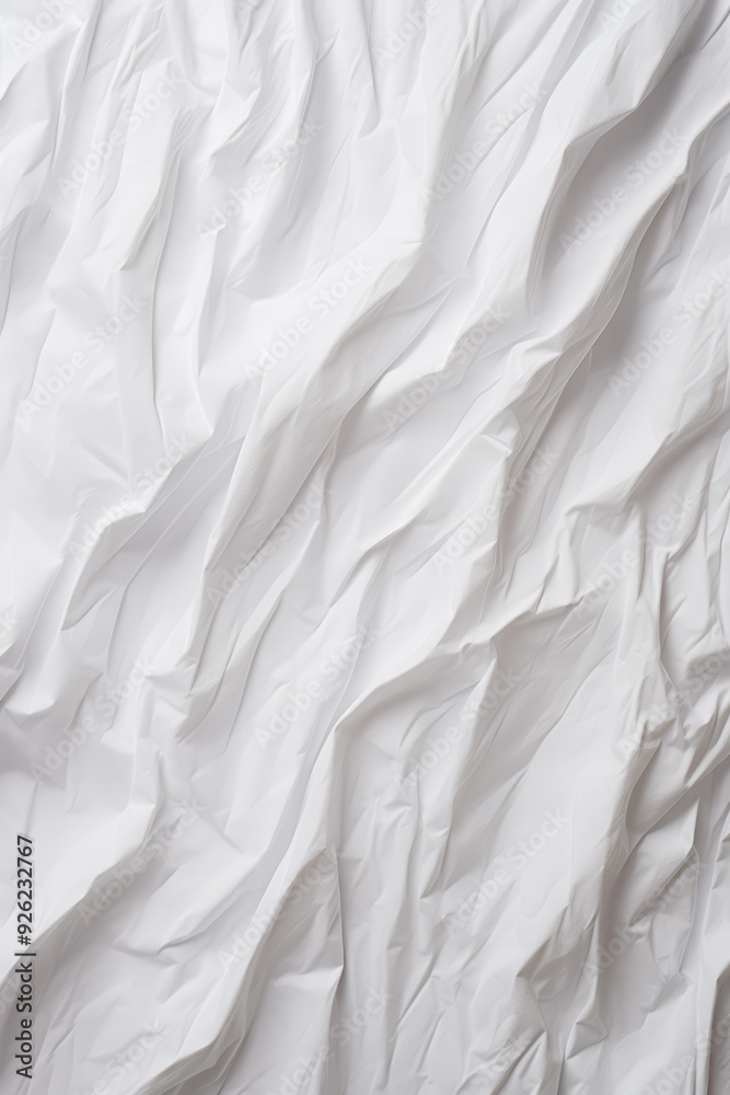 Obraz premium Wrinkled white fabric background texture.