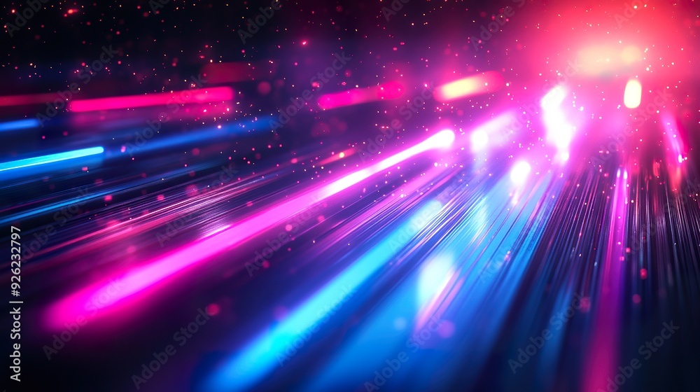 Neon lights background with a dark, abstract design Neon lights background with a dark, abstract design
