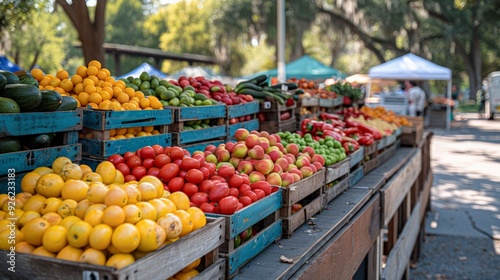 Farmers Market: A bustling farmers market with colorful stalls selling fresh produce, handmade goods, and local delicacies. The vibrant and community-oriented atmosphere is inviting.