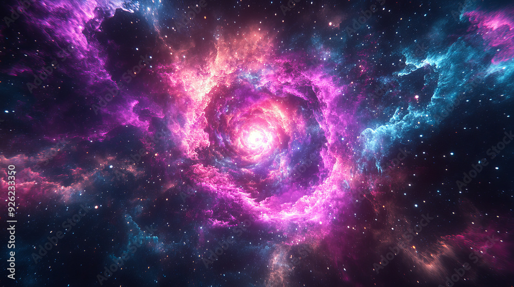 Abstract background with neon glow colors, depicting an explosion in the universe. Ideal for events, parties, and celebrations, illustrating the speed of light in a galaxy. Abstract background with neon glow colors, depicting an explosion in the universe. Ideal for events, parties, and celebrations, illustrating the speed of light in a galaxy.