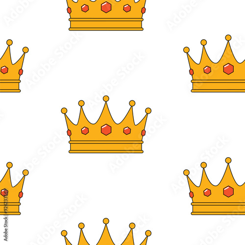 seamless pattern with crown photo