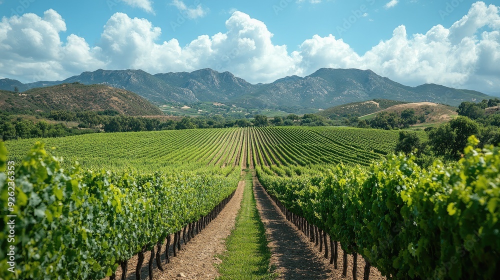 Fototapeta premium Sustainable wine tours in California