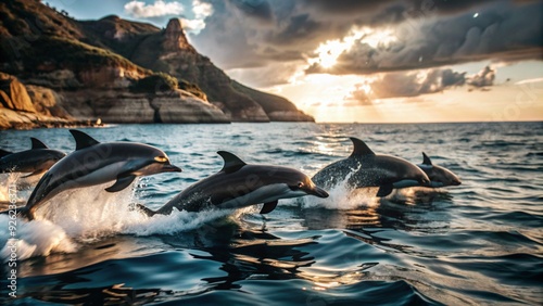 dolphins in the sea