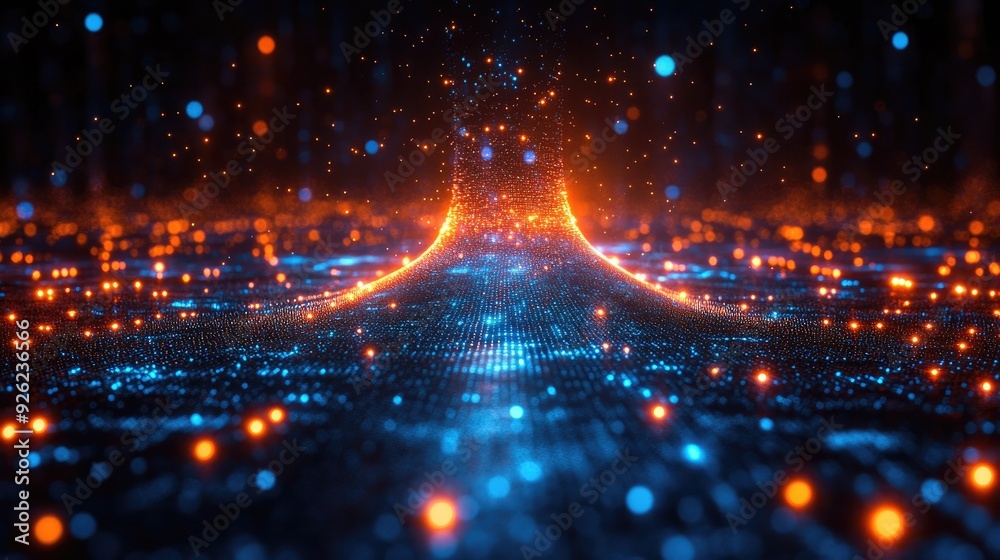 Fototapeta premium Virtual business scaling up