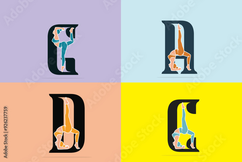 Collections of english Alphabets letter vector design. Creative Letters design. Alphabet vector template.