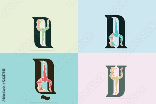 Collections of English alphabet letter vector design. Creative Letters design. Alphabet vector template.