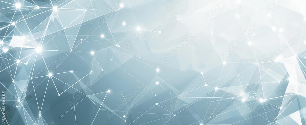 Abstract Background with Low Poly Lines and Dots in Blue Gradient. Abstract Background with Low Poly Lines and Dots in Blue Gradient.