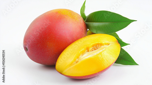 Obraz na płótnie mango isolated on white background 